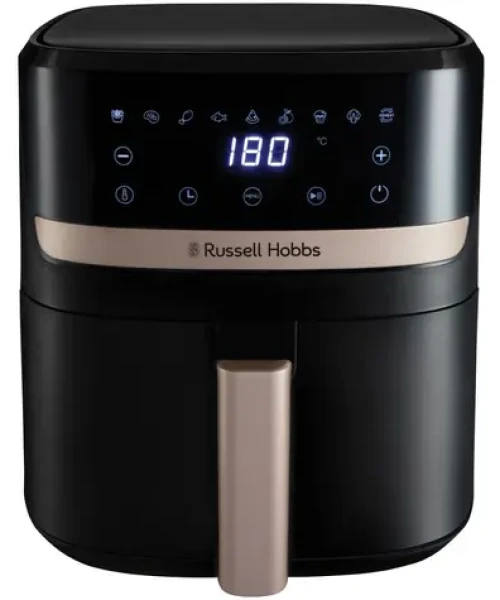 Russell Hobbs 27620-56 SatisFry Air černá / Horkovzdušná fritéza / 1500W / 5,5 l / 40–200°C / 9 programů (5038061168068)