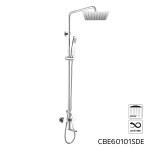 Mereo Eve vanová baterie s talířovou hranatou slim sprchou, nerez CBE60101SDE