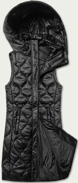 Černá dámská vesta s kapucí (LD-7519) odstíny černé XXL (44)