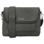 Trendy dámská koženková crossbody kabelka Coveri Longina, tmavě šedá