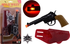 Revolver kovbojský se zvukem + šerifská hvězda - JBD