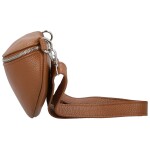 Módní dámská kožená ledvinka Sotiria, koňaková