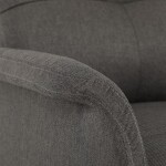 Křeslo polohovací, eletrické, šedá látka.