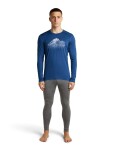 ICEBREAKER Mens Merino 200 Oasis LS Crewe Rising Light, Lazurite (vzorek) velikost: M