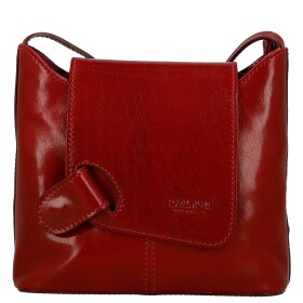 Luxusní dámská kožená crossbody kabelka Jessie, červená