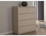 Komoda s 5 zásuvkami Carlos, béžová kašmír, 75 cm