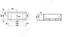 Laufen - Pro Vana s konstrukcí a čelním panelem pravým, 1900x900 mm, bílá H2349560000001