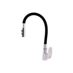 RAV Slezák - AMUR - Dřezová baterie s flexibilním ramínkem, Chrom/Černá, 3,8" AM719.0/12C