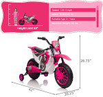 Mamido Dětská elektrická motorka XMX616 růžová | EVA kola | 12V 7Ah