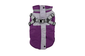 Active zimní bunda pro psa na ZIP Barva: Fialová, Délka zad (cm): 30, Obvod hrudníku: 36 - 42 cm