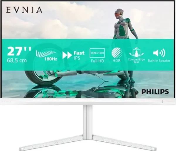 27" PHILIPS 27M2N3201A/00 bílá / IPS / 1920 x 1080 / 180Hz / 1ms / 300cd / HDMI / DP / REPRO / VESA (27M2N3201A/00)