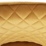 Jídelní židle, potah žlutá sametová látka, kovové nohy, černý matný lak