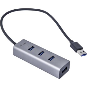 LogiLink UA0394 USB 3.1 hub (Gen 2) s hliníkovým krytem, se zabudovanou čtečkou SD karet, se stavovými LED vesmírná šedá