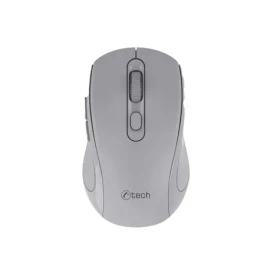 C-TECH WLM-12 šedá / Bezdrátová optická myš / 1600DPI / 6 tlačítek / BT/2.4GHz / 1xAA (8595729901049)