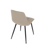 Jídelní židle, béžová, sametová látka, DCL-X7015 CAP2