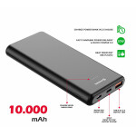 Swissten 22013912 10000 mAh černá / Power Bank / 12V / 3A / USB-C USB micro-USB (22013912)