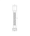 Sprchová hadice, 150 cm, starožitná měď OMNIRES 029ORB