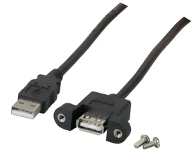 EFB černá / Prodlužovací kabel / USB-A - USB-A / USB 2.0 / 0,5 m (K5291SW.0,5V2)