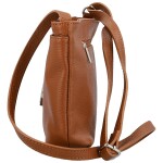 Módní dámská kožená crossbody kabelka Ofelie, koňaková