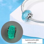 ELENYS Royal Fashion stříbrný přívěsek Luminiscenční sklo Murano