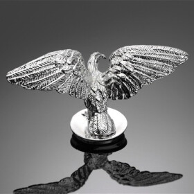 Highway Hawk Soška na blatník Eagle Wide (orel), chrom