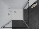 MEXEN/S - PRETORIA duo sprchový kout 90 x 90, transparent, chrom + vanička včetně sifonu 852-090-090-01-02-4010