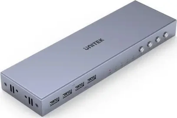 Unitek KVM přepínač 4v1 HDMI 2.0 4K / KVM přepínač / 4 počítače / 1 monitor / USB Hub (V306A)