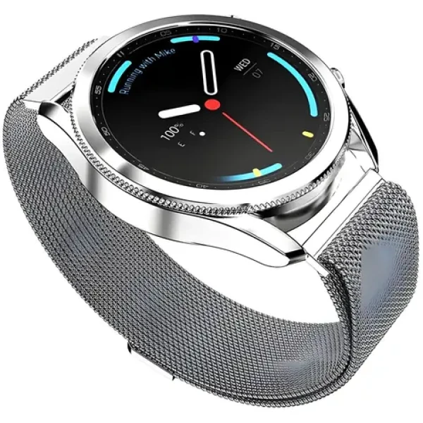 Mercury Mesh stříbrná / Řemínek / Apple Watch 42/44/45 mm / Nerezová síťovina
