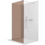 CERANO Sprchová zástěna Walk-in Onyx Corner Cube L/P - 8 mm - hranatá vzpěra - chrom, bronzové sklo - 70x50x200 cm