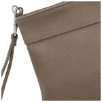 Módní dámská kožená mini crossbody kabelka Kaliopi, tmavě béžová
