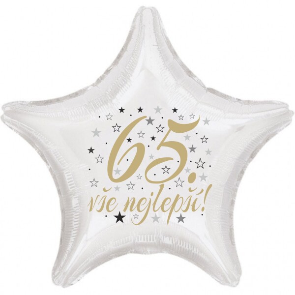 65. narozeniny balónek hvězda Balonky.cz 65. narozeniny balónek hvězda Balonky.cz