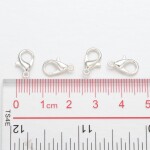Karabinka - stříbrná - 12 x 6 mm - 1 ks