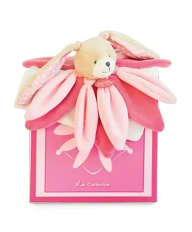 Doudou Dárková sada - Plyšový muchláček králíček růžový 28 cm
