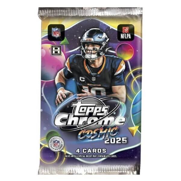 2025 Topps Chrome Cosmic Football Hobby Balíček - karty NFL