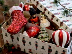 Chic Antique Dárková krabice Nutcrackers White – set 3 ks, bílá barva, papír