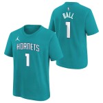 Dětské tričko Charlotte Hornets NBA Lamelo Ball #1 Player T-Shirt Teal (YOUTH)