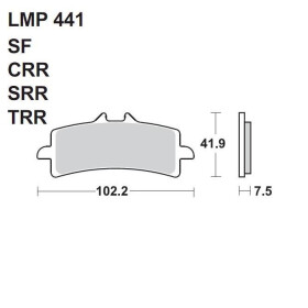 Brzdové destičky APracing přední stejné jako Lmp501