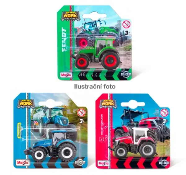 Maisto Mini Work Machines 3 Tractors - Mix