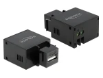 Delock / Keystone modul / USB Type-A nabíjecí zásuvka / 2,1 A / plochý / černý (86506)
