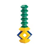 Kebo Toys Wedge it skládací pyramida základní barvy 15 dílků