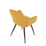 Jídelní židle, žlutá, sametová látka, DCH-421 YEL4