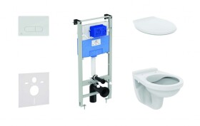 IDEAL STANDARD - ProSys Set předstěnové instalace, klozet Alpha se sedátkem, tlačítko Oleas M1, chrom ProSys120M SP36