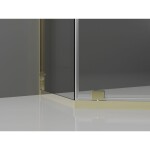 MEXEN - Exo sprchový kout pětiboký křídlový 90 x 80, transparent, zlato 812-090-080-50-00
