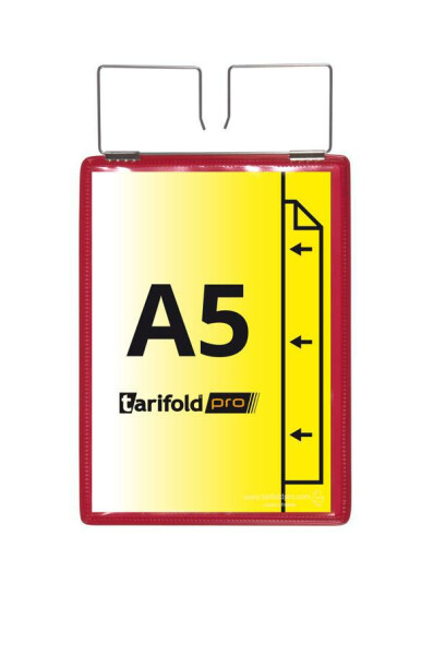 Djois zpevněná identifikační kapsa se závěsem, A5, červená, 10 ks