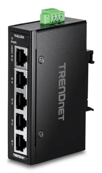 TRENDnet TI-ELC50 / Switch / 5-port 10/100 Mbps / DIN lišta / -40 až 75 °C (TI-ELC50)