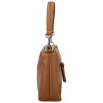 Trendy dámská kožená kabelka na rameno Annisa, koňaková