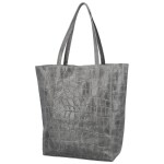 Módní dámská kožená kabelka na rameno Naysa, šedá