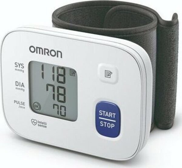 OMRON RS1 bílá / Digitální tonometr na zápěstí / 13.5-21.5 cm / paměť jednoho uživatele (4015672111097)