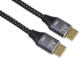 OEM DisplayPort 2.1 / Kabel / 16K 60Hz / kovové a zlacené konektory / 1,5 m (kport11-015)