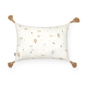 Cam Cam ApS Bavlněný polštářek Dreamland 30 × 40 cm, hnědá barva, krémová barva, textil